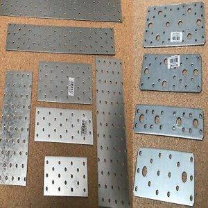 Flachverbinder  Lochplatte  Stahl-Verzinkt Holzverbinder Lochblech  Nagelplatten